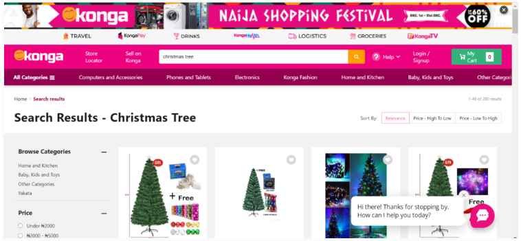 Christmas shopping on Konga