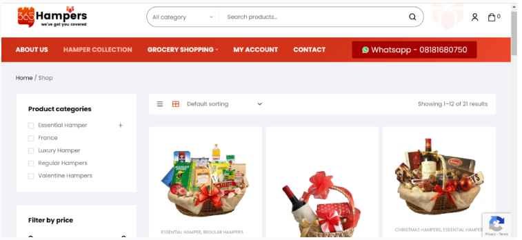 Christmas shopping on 365hampers