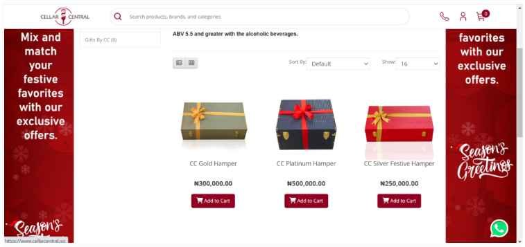 Christmas shopping on Cellar central